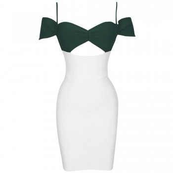 New Arrival Summer Green Bandage Dress Bodycon Women Cut Out Sexy Party Dress Evening Club